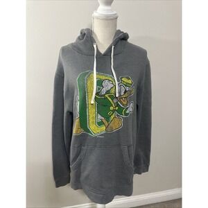 Retro Brand Oregon Ducks Hoodie Hooded Sweatshirt Gray Large